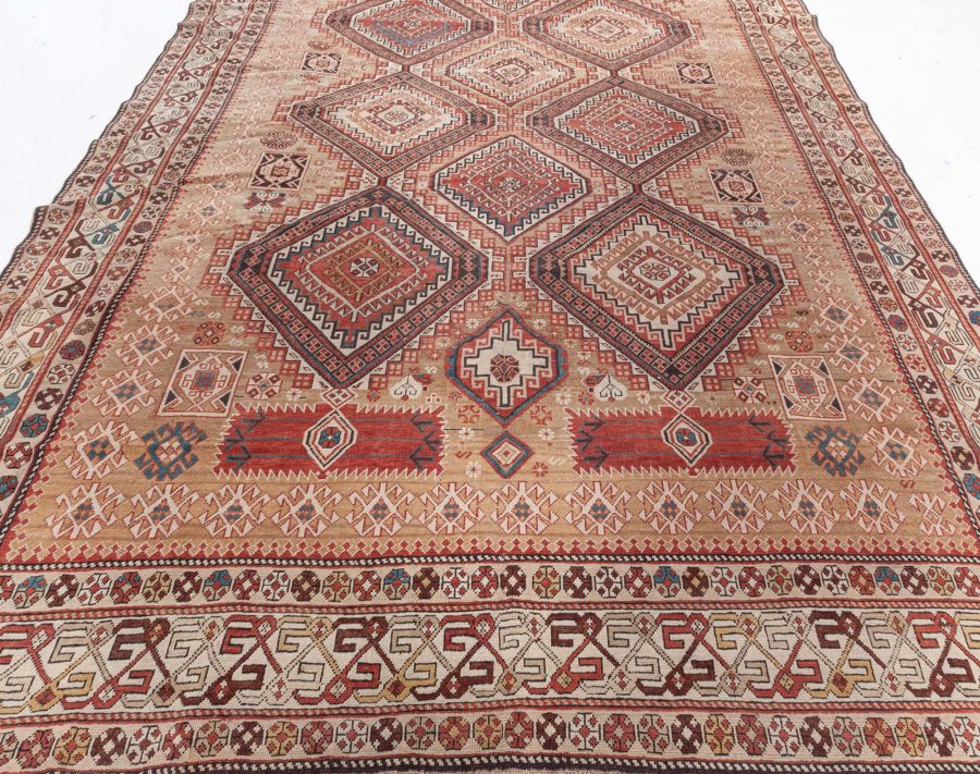 One-of-a-kind 19th Century Caucasian Shirvan Handmade Wool Rug BB5070