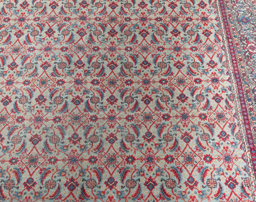 One-of-a-kind 19th Century Persian Tabriz Handmade Wool Rug BB5073