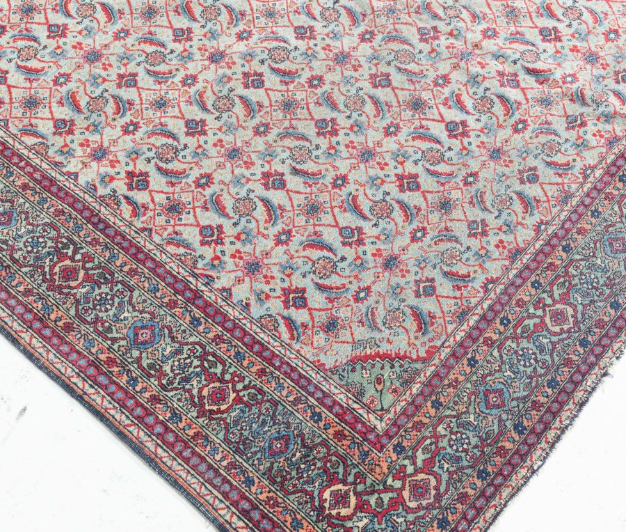 One-of-a-kind 19th Century Persian Tabriz Handmade Wool Rug BB5073