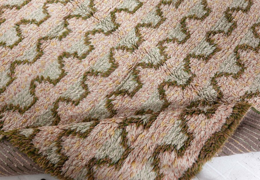 Authentic Vintage Swedish Handmade Wool Rug by Sigvard Bernadotte BB5105