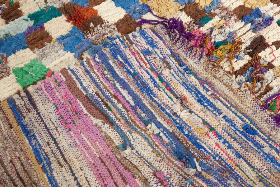 Vintage Tribal Moroccan Colorful Handmade Wool Rug BB5133