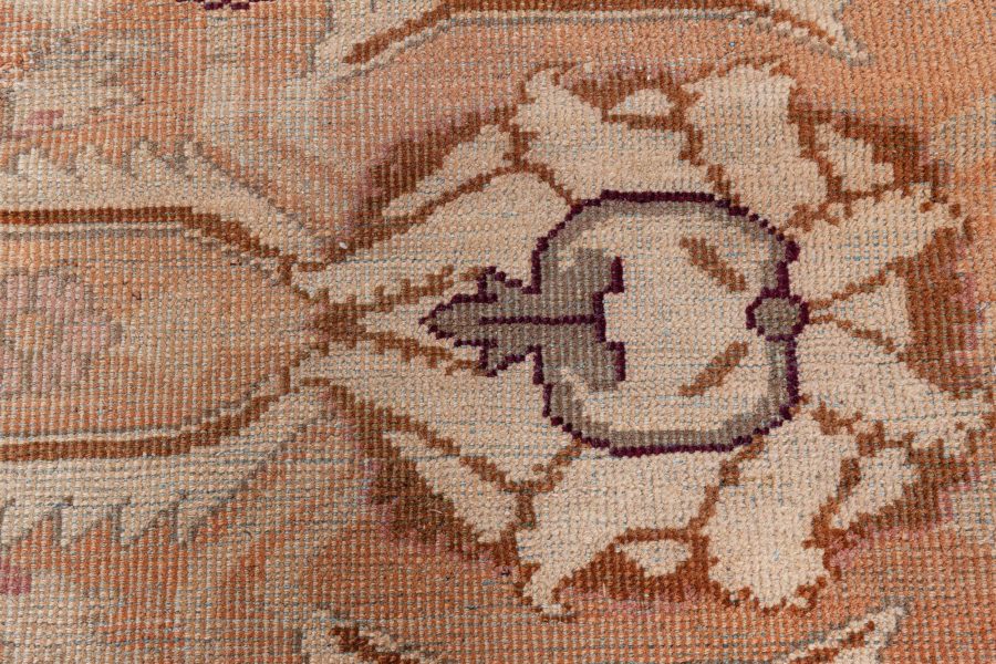 Late 19th Century Indian Amritsar Botanic Handmade Wool Rug BB5191