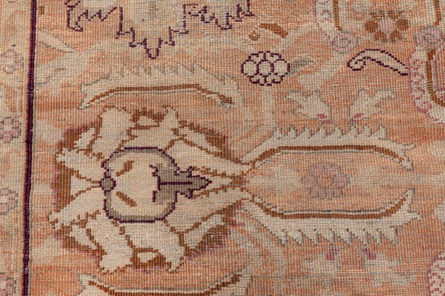 Late 19th Century Indian Amritsar Botanic Handmade Wool Rug BB5191