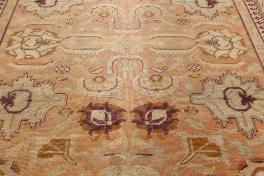 Late 19th Century Indian Amritsar Botanic Handmade Wool Rug BB5191