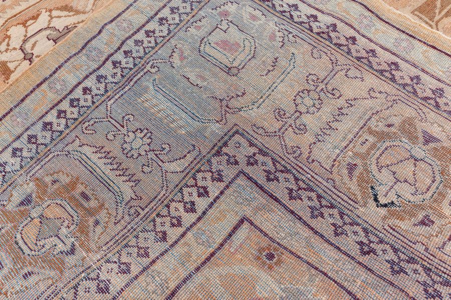 Late 19th Century Indian Amritsar Botanic Handmade Wool Rug BB5191