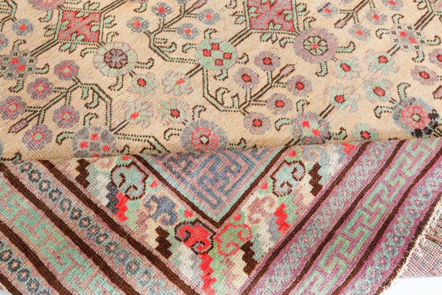 High-quality Vintage Samarkand (Khotan) Handmade Wool Rug BB5237