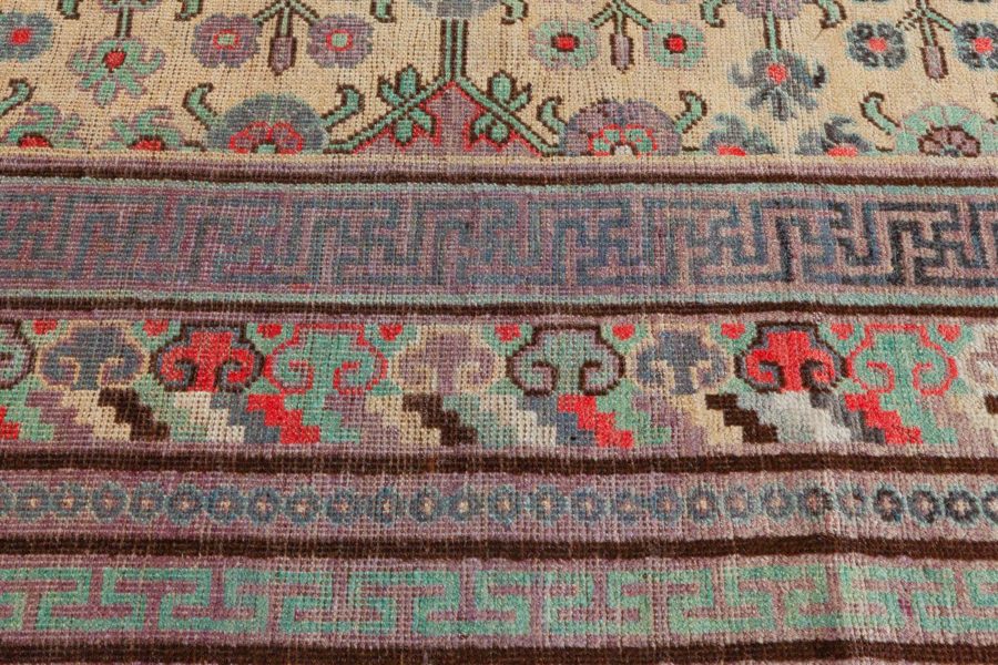 High-quality Vintage Samarkand (Khotan) Handmade Wool Rug BB5237