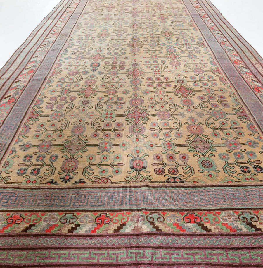 High-quality Vintage Samarkand (Khotan) Handmade Wool Rug BB5237