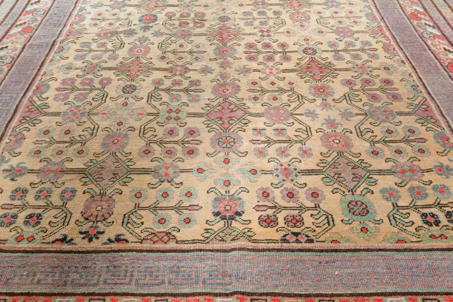 High-quality Vintage Samarkand (Khotan) Handmade Wool Rug BB5237