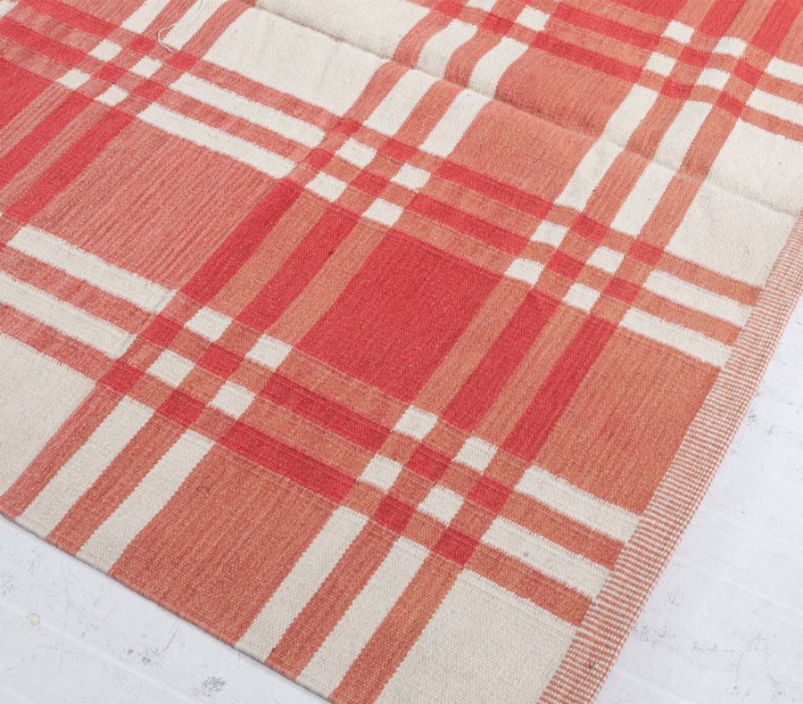 One-of-a-kind Mid-20th century Swedish Red Handmade Wool Rug by Agda Osterberg BB5256