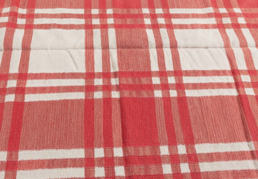 One-of-a-kind Mid-20th century Swedish Red Handmade Wool Rug by Agda Osterberg BB5256