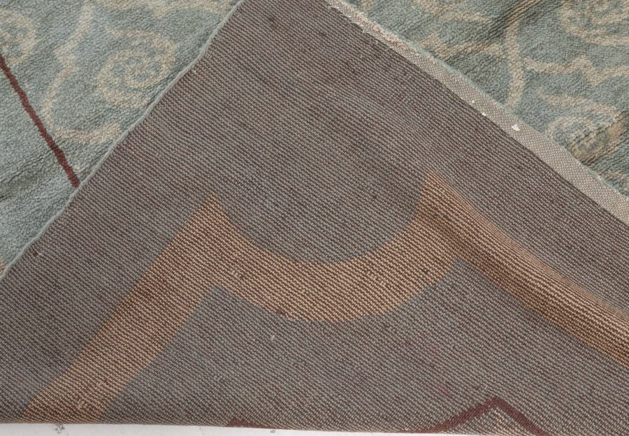 Vintage French Art Deco Gray Handwoven Wool Rug BB5283