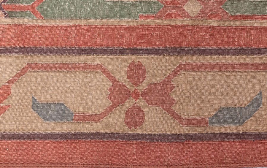 Mid-20th Century Indian Dhurrie Colorful Flat-Weave Cotton Rug BB5370