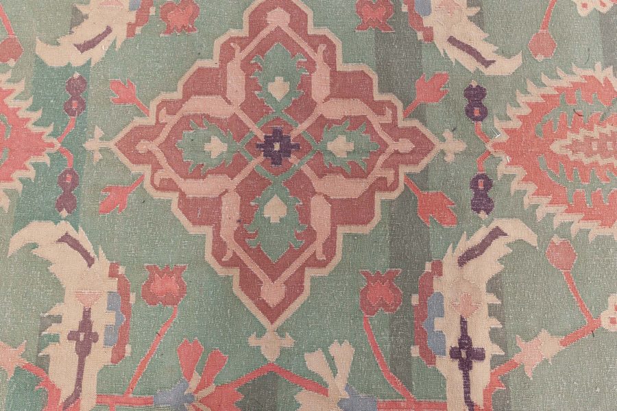 Mid-20th Century Indian Dhurrie Colorful Flat-Weave Cotton Rug BB5370