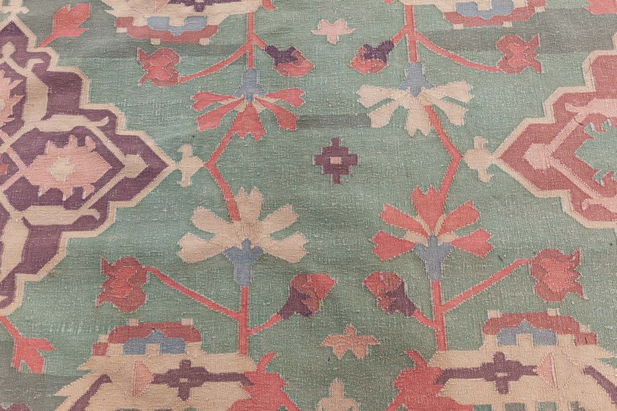 Mid-20th Century Indian Dhurrie Colorful Flat-Weave Cotton Rug BB5370