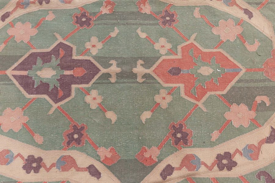 Mid-20th Century Indian Dhurrie Colorful Flat-Weave Cotton Rug BB5370