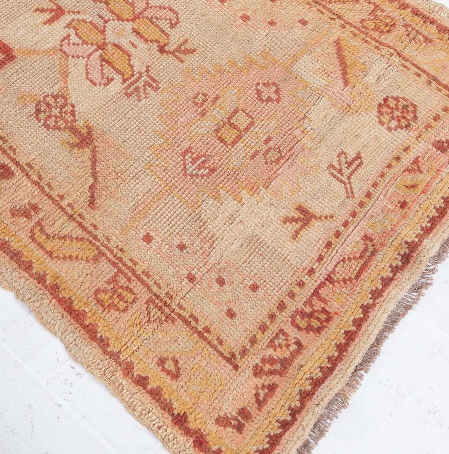 One-of-a-kind Antique Turkish Oushak Handmade Wool Runner BB5403