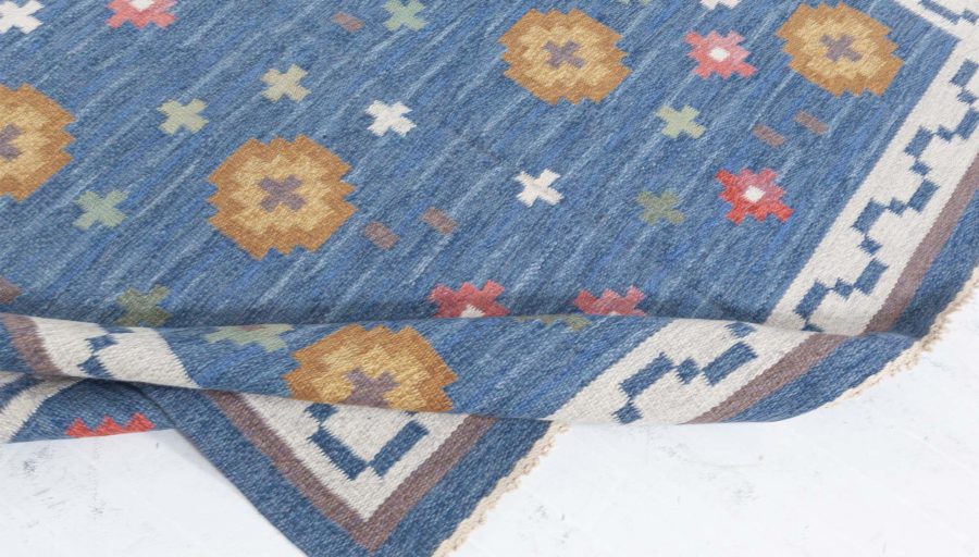 Mid-20th Century Swedish Flat Weave Rug by Anna-Greta Sjoqvist (Signed AGS) BB5454