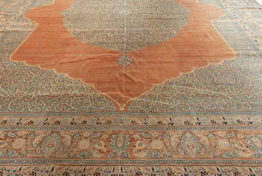 Antique Persian Tabriz Handmade Wool Rug BB5472