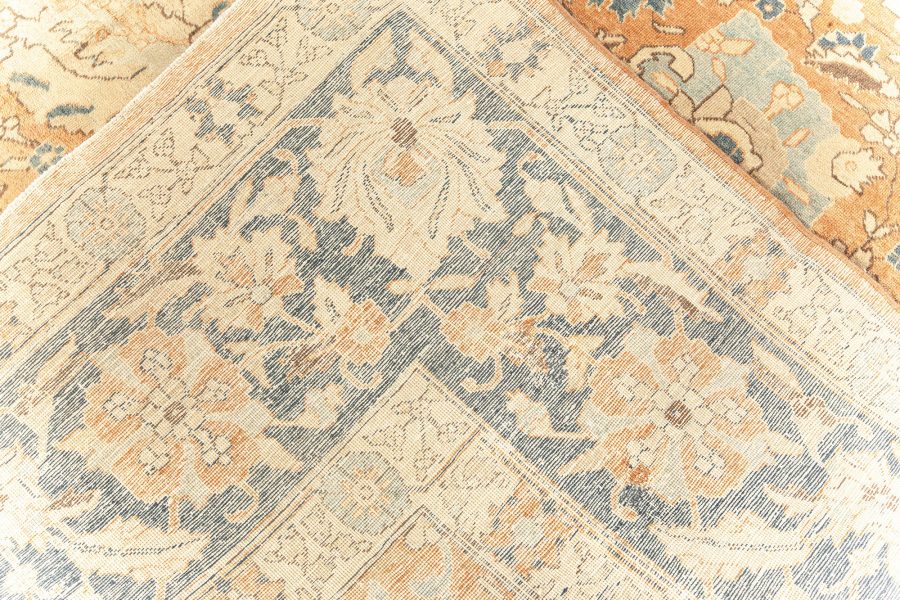 Antique Persian Tabriz Botanic Handmade Wool Rug BB5553