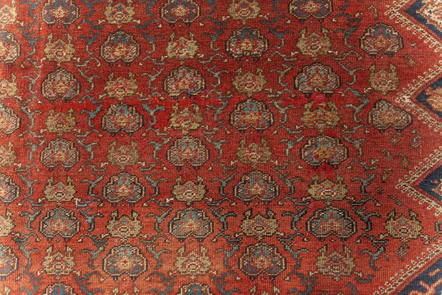 Early 20th Century Persian Malayer Red Handmade Wool Rug BB5555