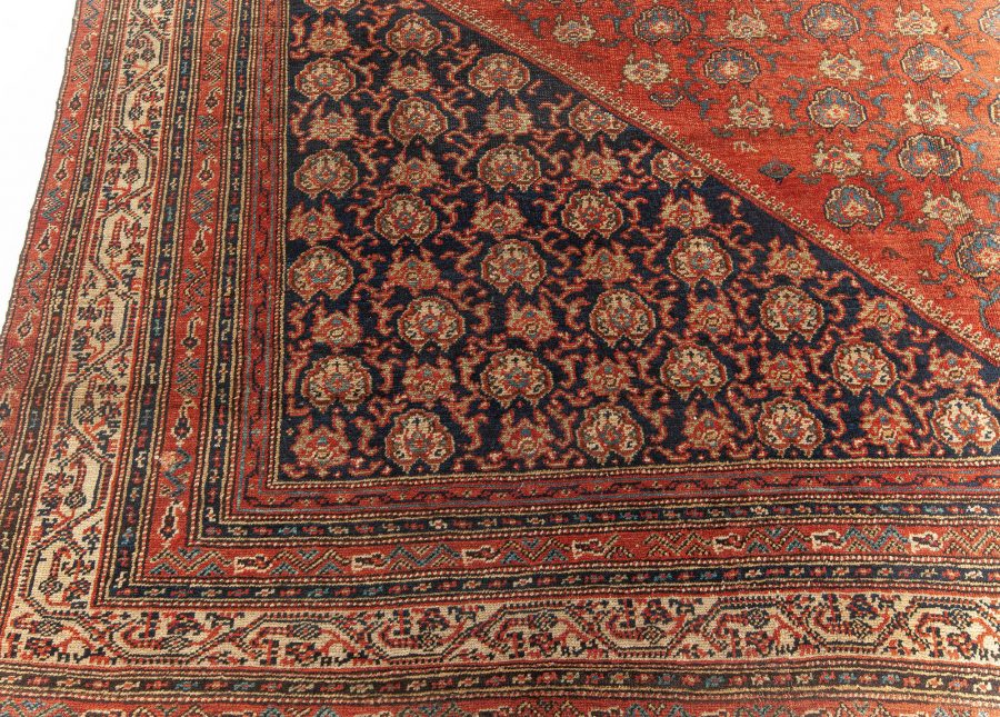 Early 20th Century Persian Malayer Red Handmade Wool Rug BB5555