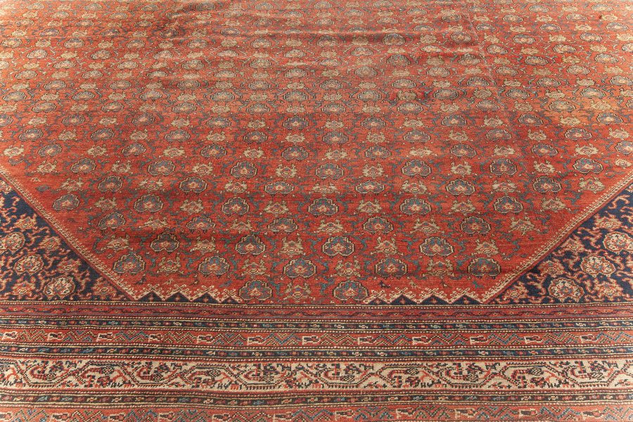 Early 20th Century Persian Malayer Red Handmade Wool Rug BB5555