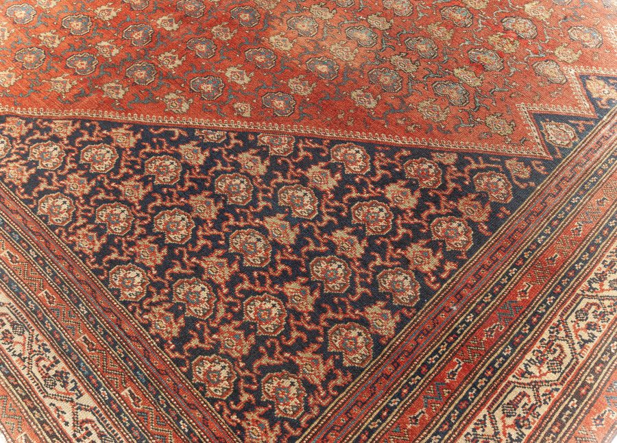 Early 20th Century Persian Malayer Red Handmade Wool Rug BB5555