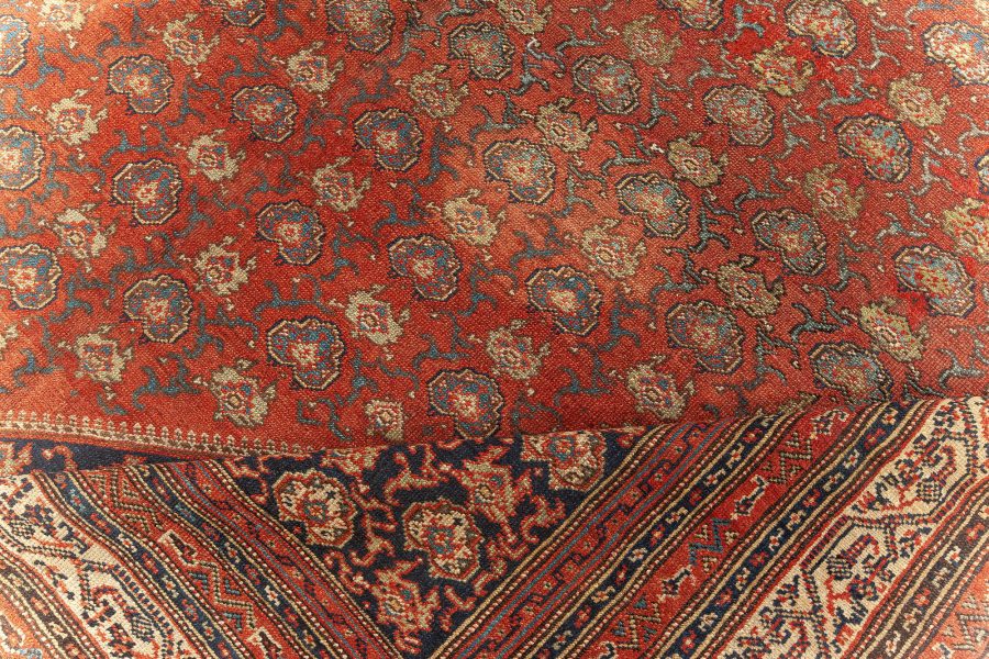 Early 20th Century Persian Malayer Red Handmade Wool Rug BB5555