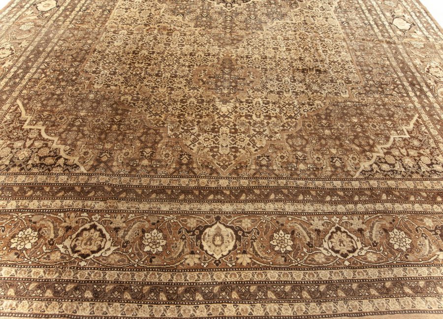 Antique Persian Tabriz Hand Knotted Wool Rug BB5561