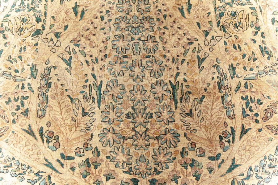 Authentic Persian Kirman Handwoven Wool Carpet BB5565