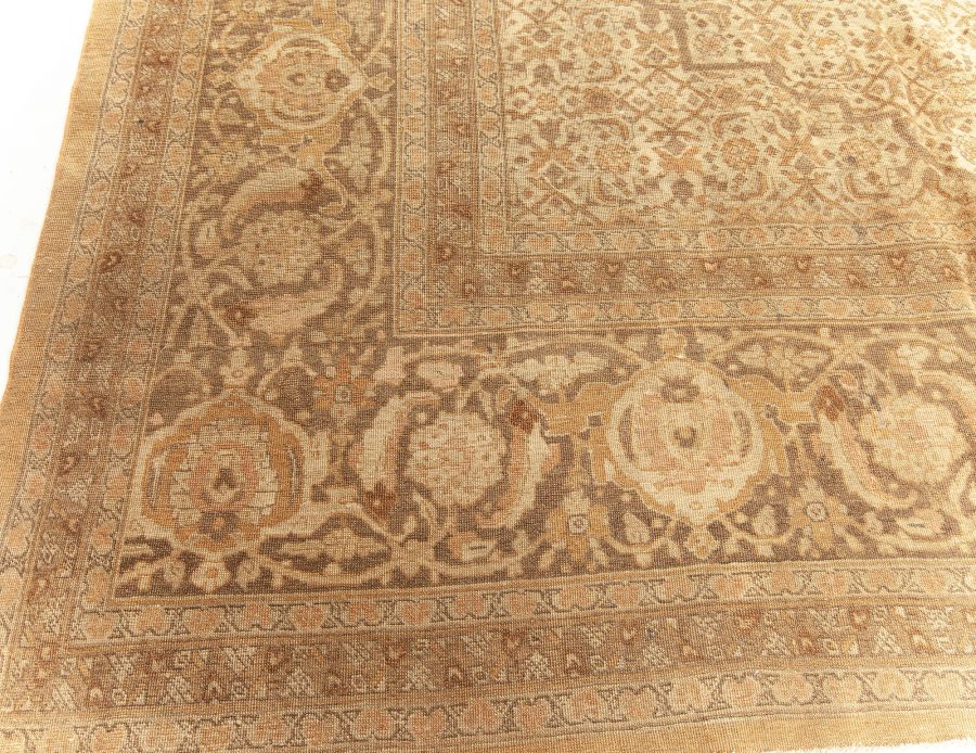 One-of-a-Kind Antique Persian Tabriz Handmade Wool Rug BB5583