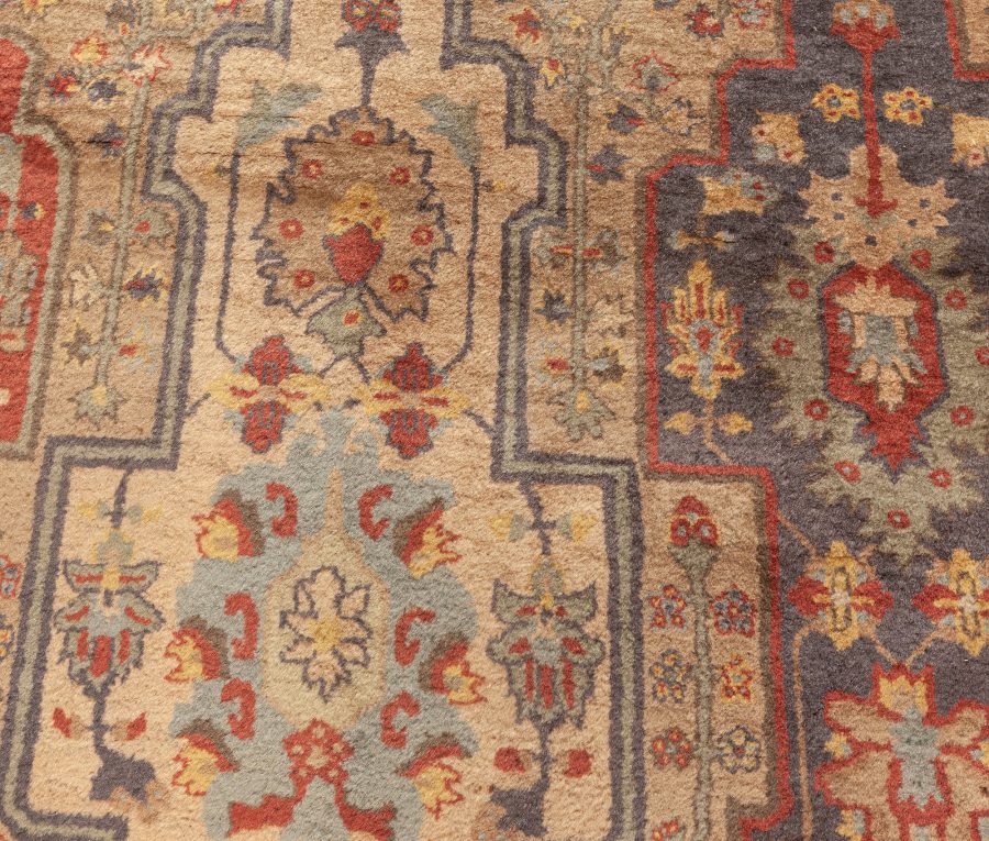 Early 20th Century Colorful Indian Handmade Wool Carpet BB5601