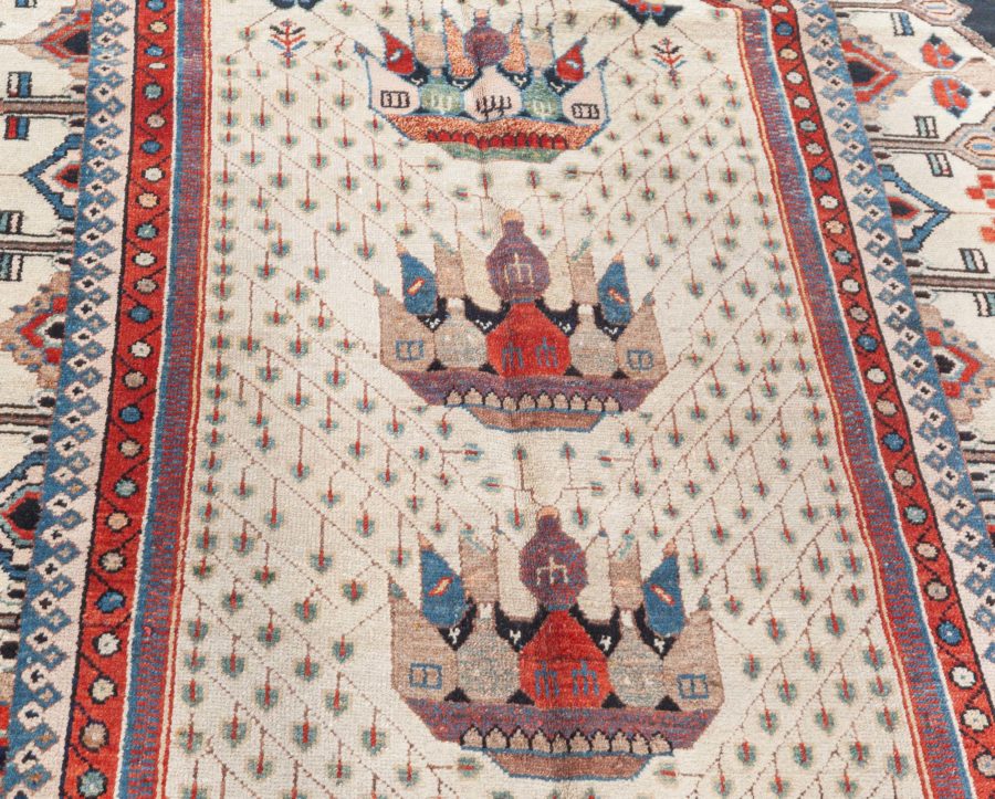 Early 20th Century Persian Malayer Handmade Wool Rug BB5628