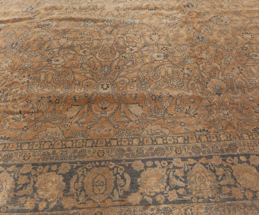 Fine Antique Persian Tabriz Handmade Wool Rug BB5647