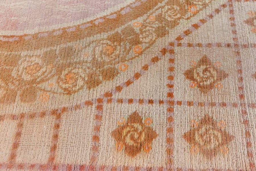 Vintage French Art Deco Handwoven Wool Carpet BB5655