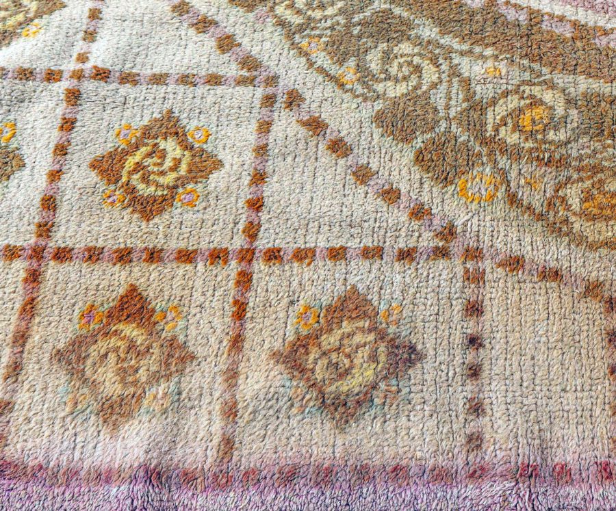 Vintage French Art Deco Handwoven Wool Carpet BB5655