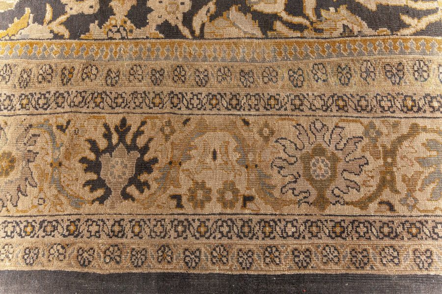 Antique Persian Sultanabad Botanic Handmade Wool Rug BB5671