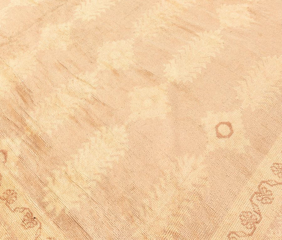 High-quality Vintage Moroccan Dusty Rose, Pale Yellow Hand Knotted Wool Rug BB5672
