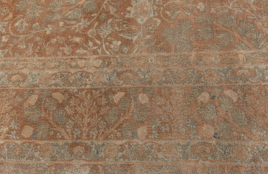 Fine Antique Indian Brown Handmade Wool Rug BB5723
