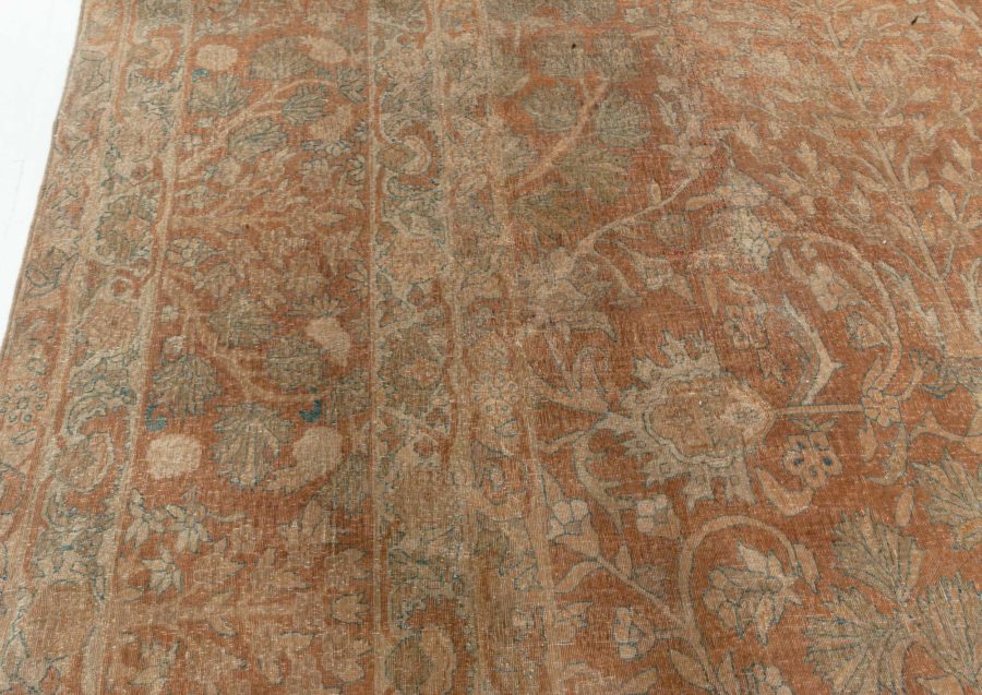 Fine Antique Indian Brown Handmade Wool Rug BB5723