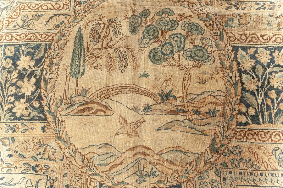 Fine Antique Persian Kirman Handmade Wool Rug BB5735