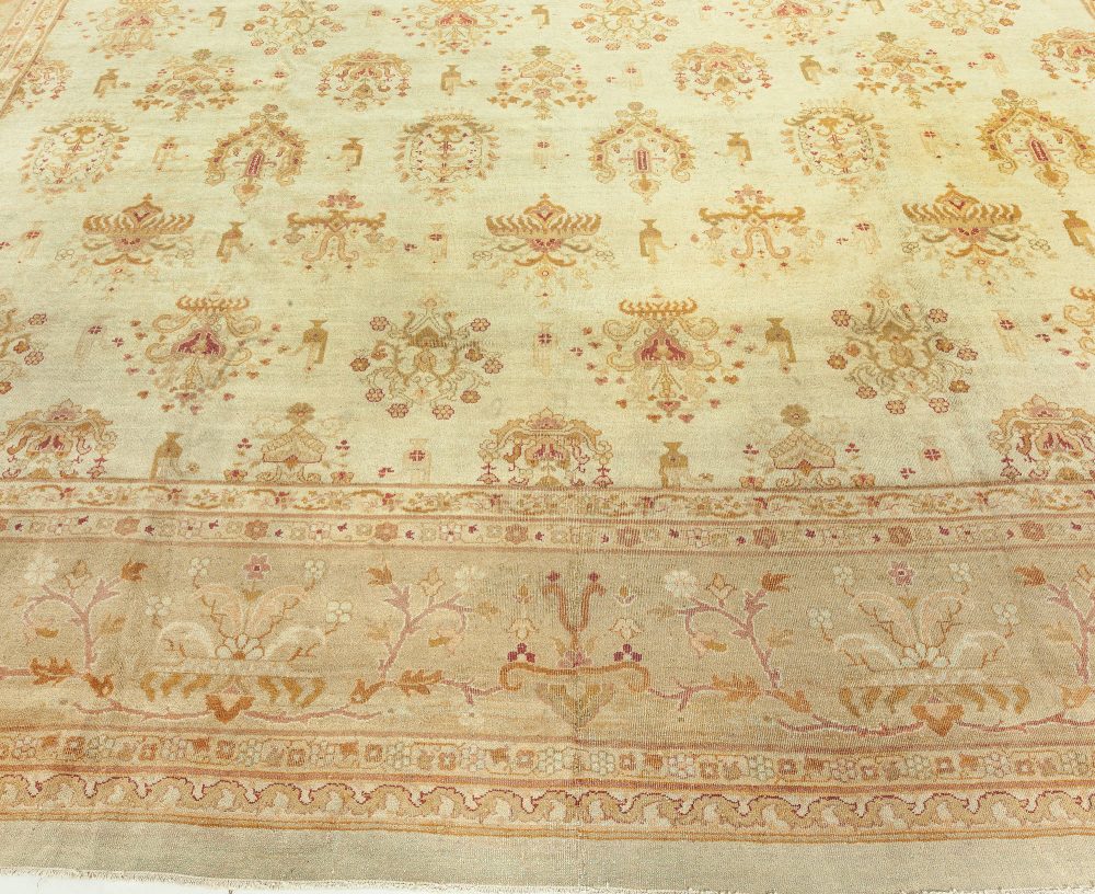 Authentic Indian Amritsar Handmade Wool Carpet (Size Adjusted) BB5751