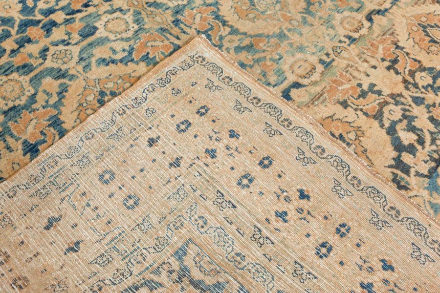 Antique Persian Meshad Botanic Handmade Wool Rug BB5753