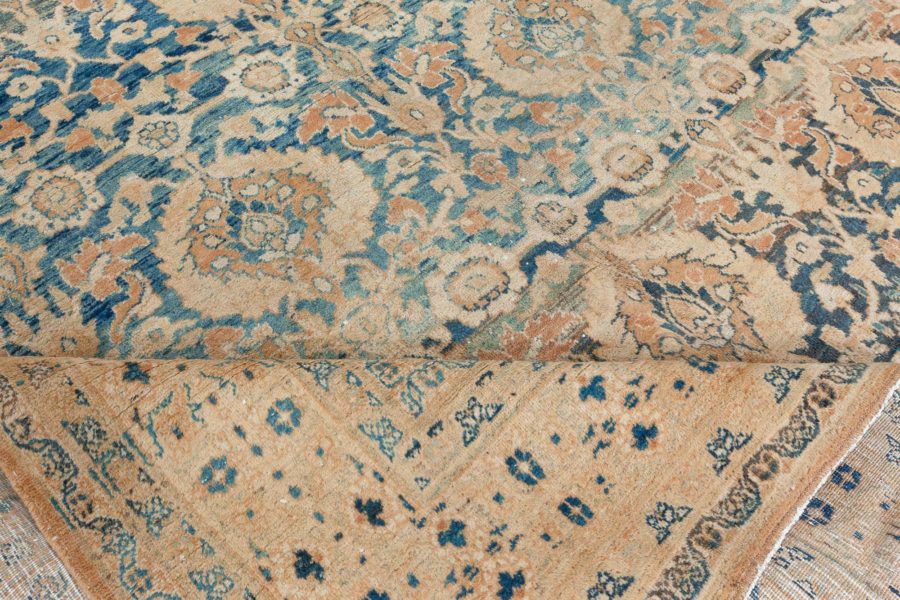 Antique Persian Meshad Botanic Handmade Wool Rug BB5753