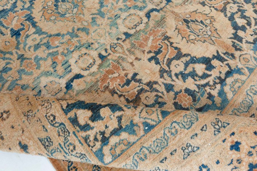 Antique Persian Meshad Botanic Handmade Wool Rug BB5753