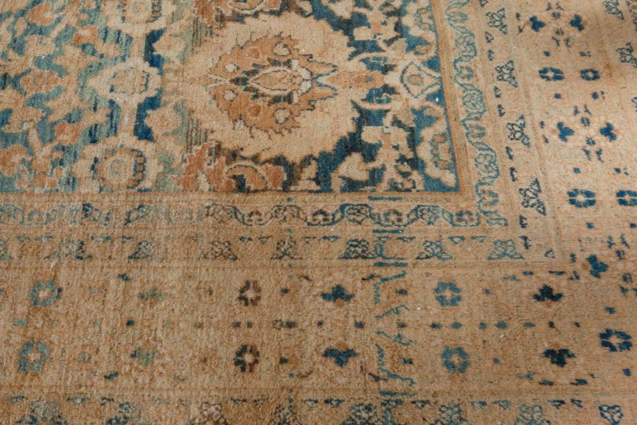 Antique Persian Meshad Botanic Handmade Wool Rug BB5753