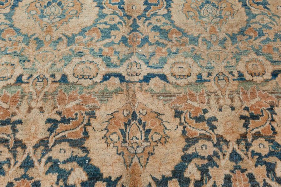 Antique Persian Meshad Botanic Handmade Wool Rug BB5753