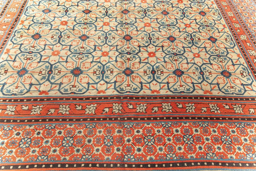 Early 20th Century Samarkand (Khotan) Handmade Rug in Red, Beige and Blue BB5799