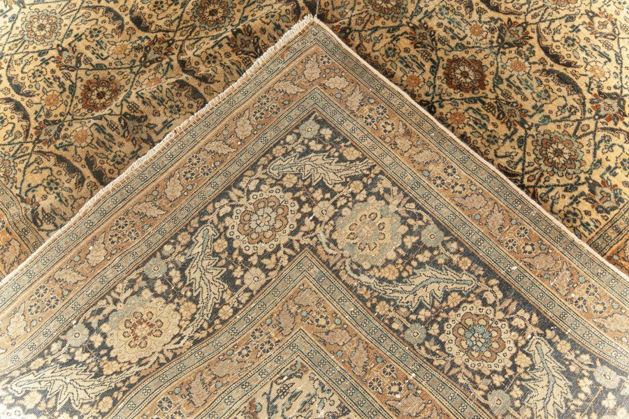 Authentic 19th Century Persian Tabriz Handmade Wool Carpet BB5925